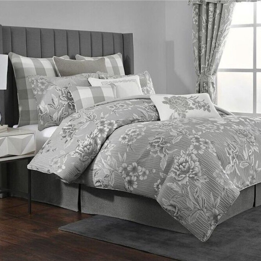 NEW - Lot of 2 ROSE TREE Euro Shams Julianne Polyester Grey MSRP $180
